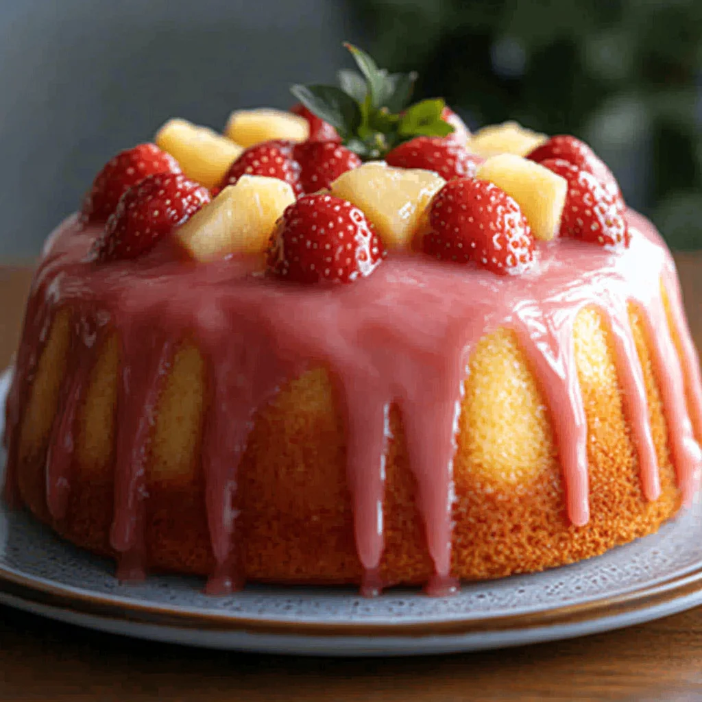 Moist Strawberry Pineapple Pound Cake – Easy Summer Dessert Recipe step by step