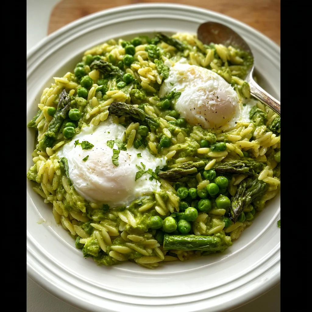 Pea and Asparagus Pasta Super Spring Orzo Myriad Recipes step by step