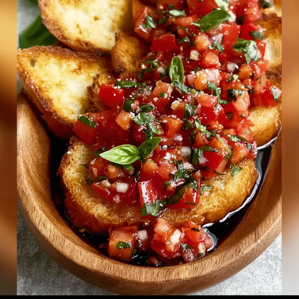 Quick Bruschetta with Balsamic Glaze step by step