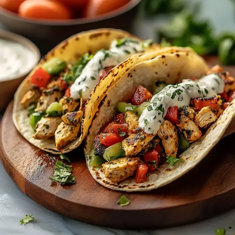 Grilled Mediterranean Chicken Tacos Recipe