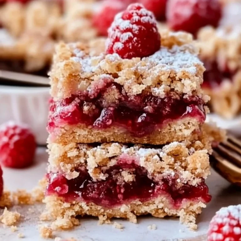 Jammy Raspberry Crumble Bars Recipe