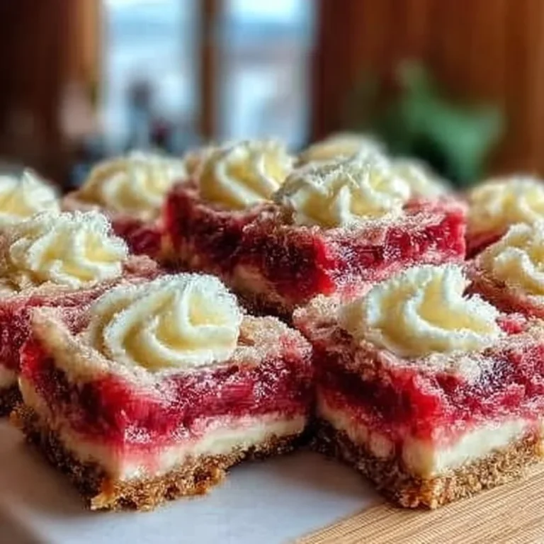 Rhubarb Bars With Cream Cheese Recipe
