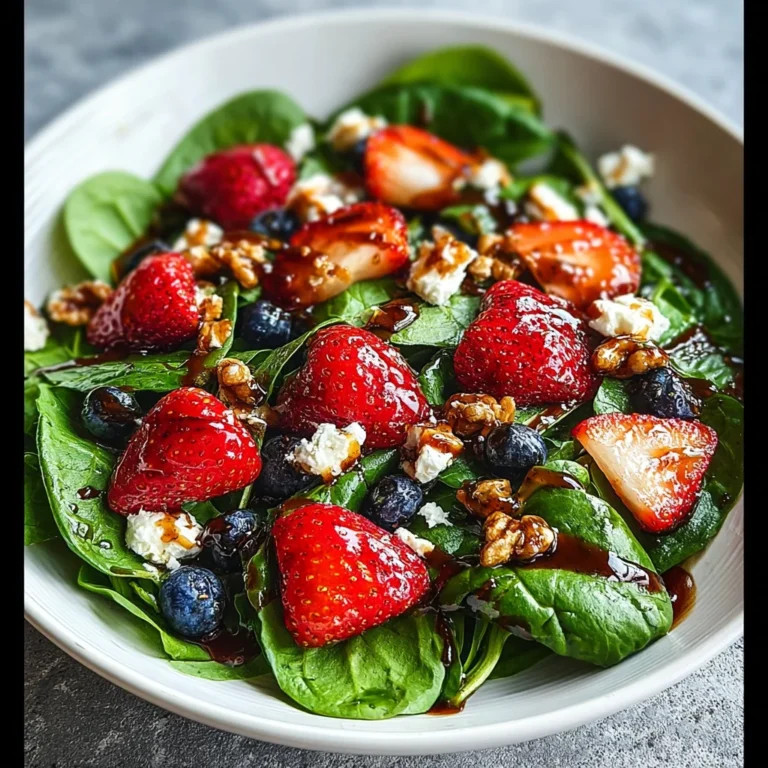 Spinach Strawberry Salad with Balsamic Dressing Recipe