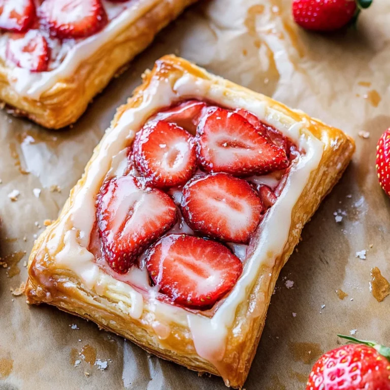 Strawberry Danish Recipe With Lemon Icing