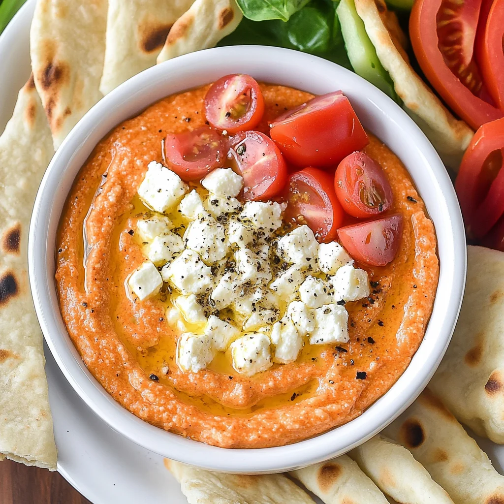 Tirokafteri Spicy Greek Feta Dip step by step