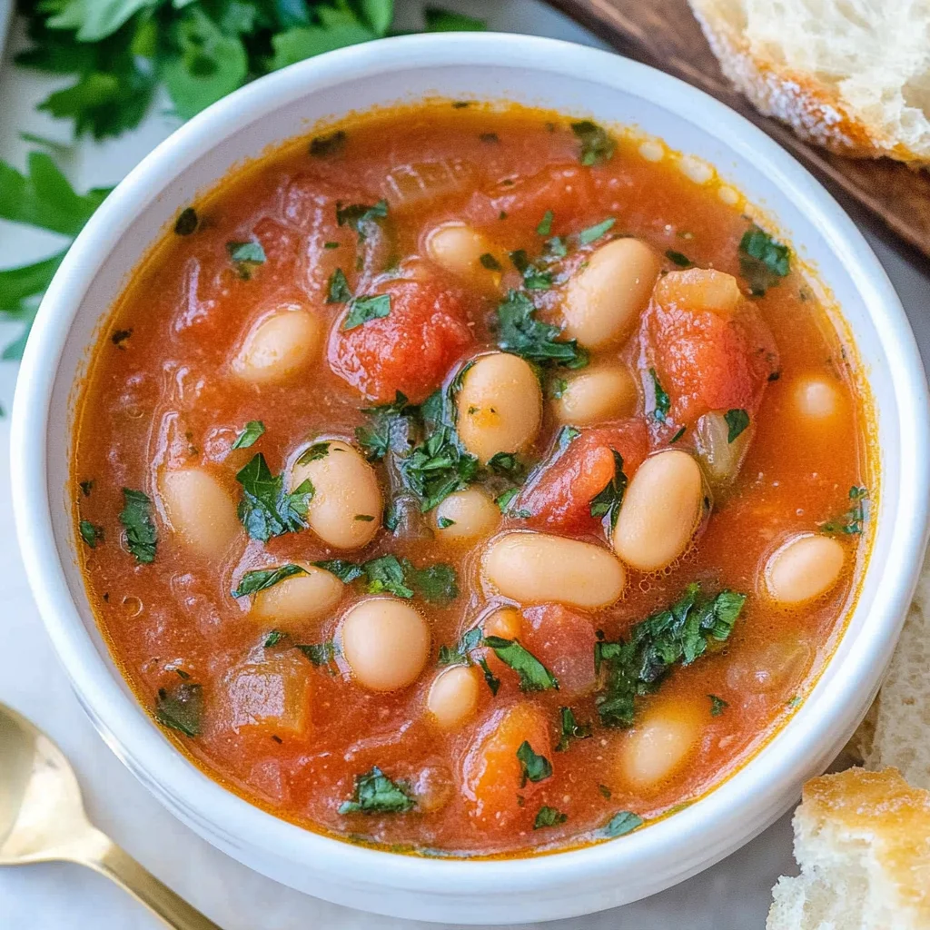 Recipe Title: Tomato Bean Soup step by step