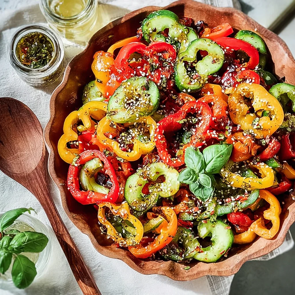 Viral Sweet Pepper Salad step by step