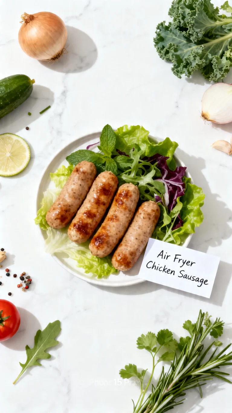 10 Minute Air Fryer Chicken Sausage and Veggies Recipe
