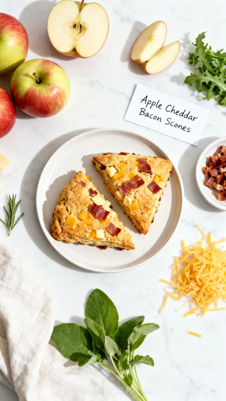 Air Fryer Apple Cheddar Bacon Scones Recipe