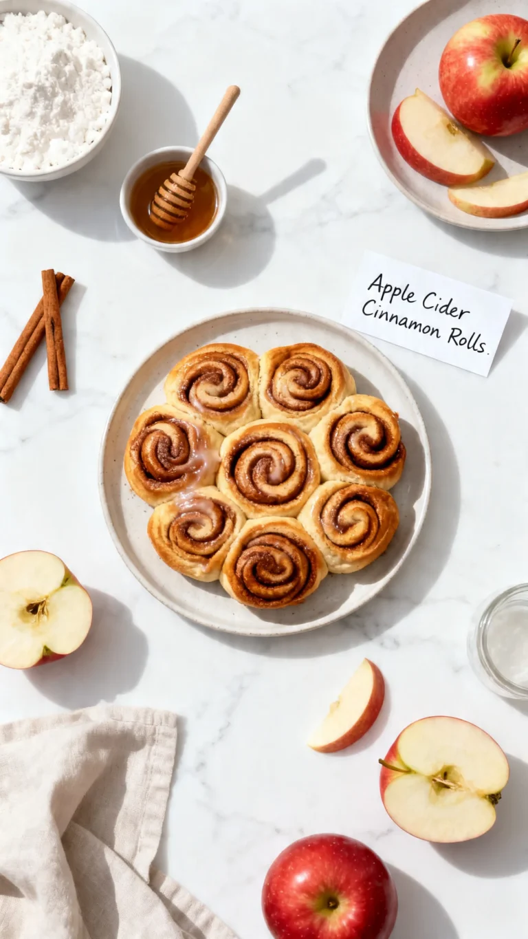 Apple Cider Cinnamon Rolls with Browned Butter Icing Recipe