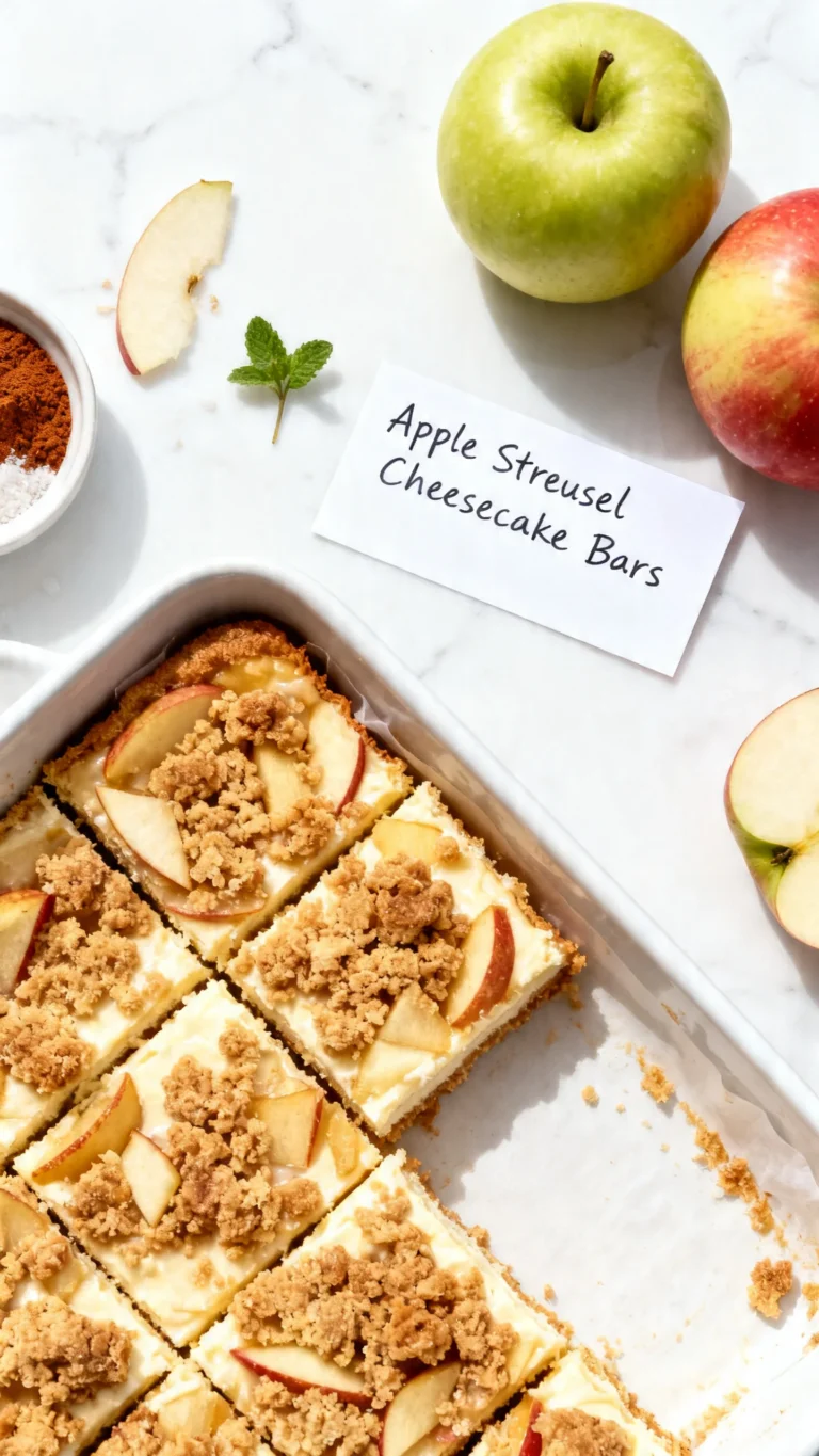 Apple Streusel Cheesecake Bars Recipe