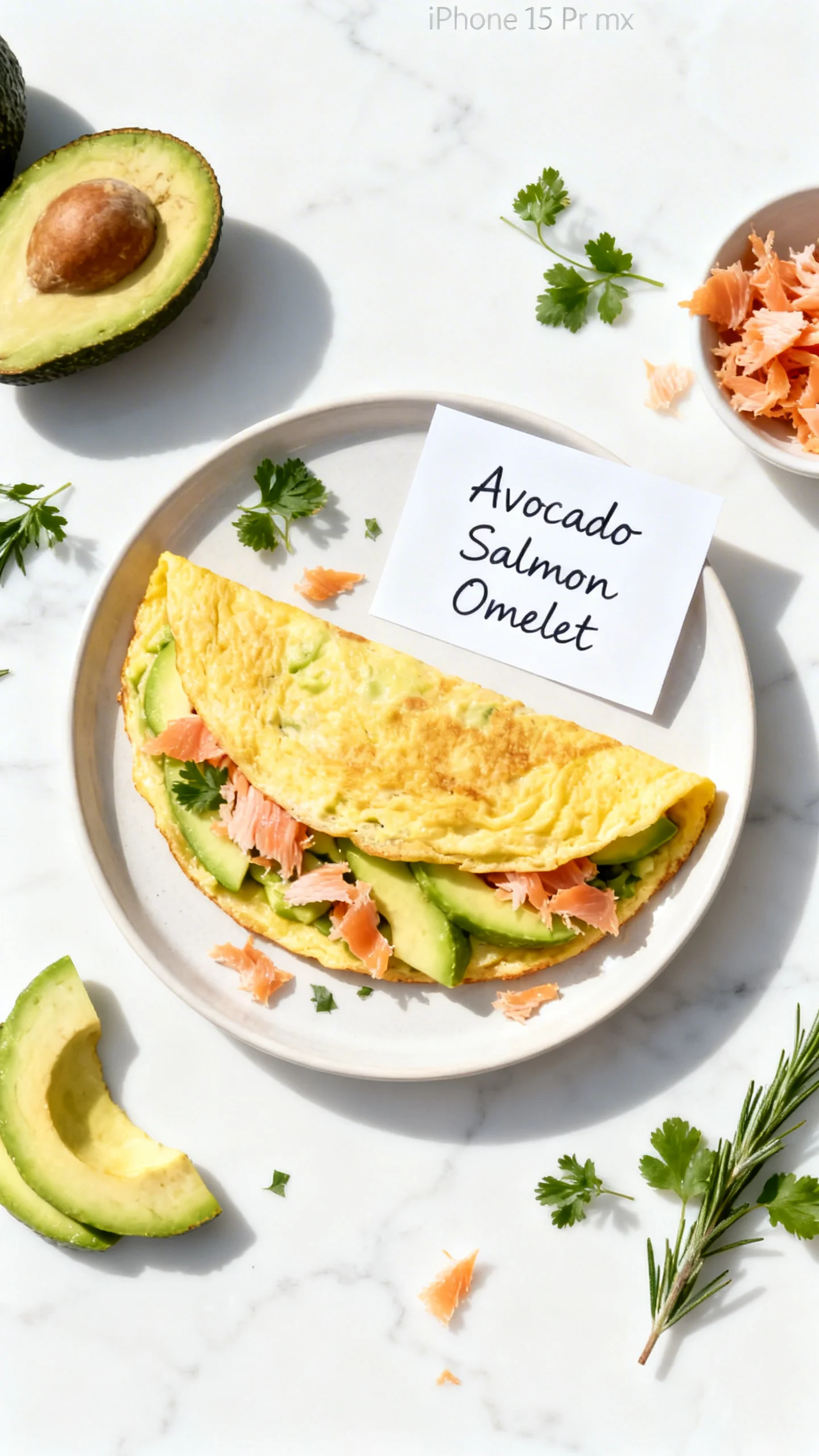 Avocado Salmon Omelet step by step