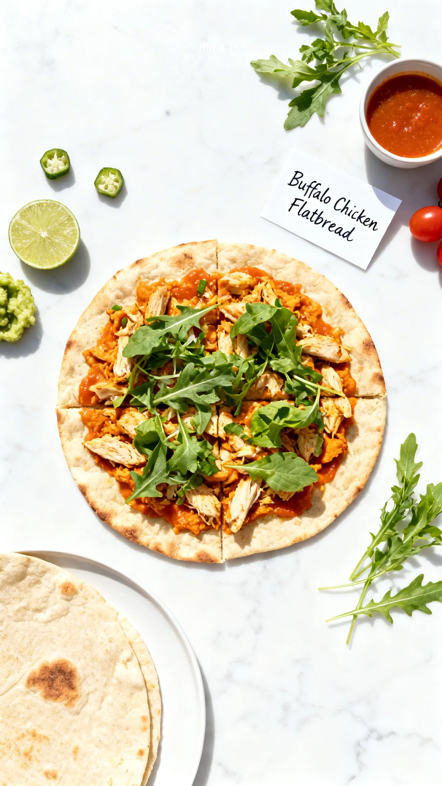 Buffalo Chicken Flatbread step by step