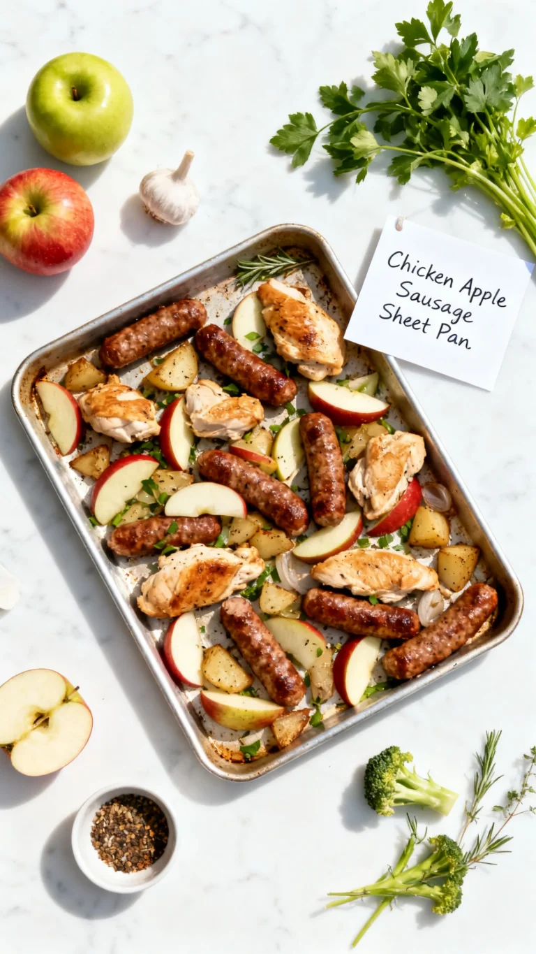 Chicken Apple Sausage Sheet Pan Dinner Recipe