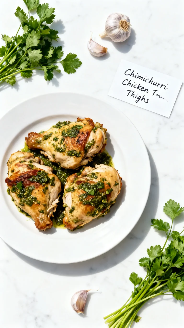 Grilled Chicken Thighs with Chimichurri Recipe