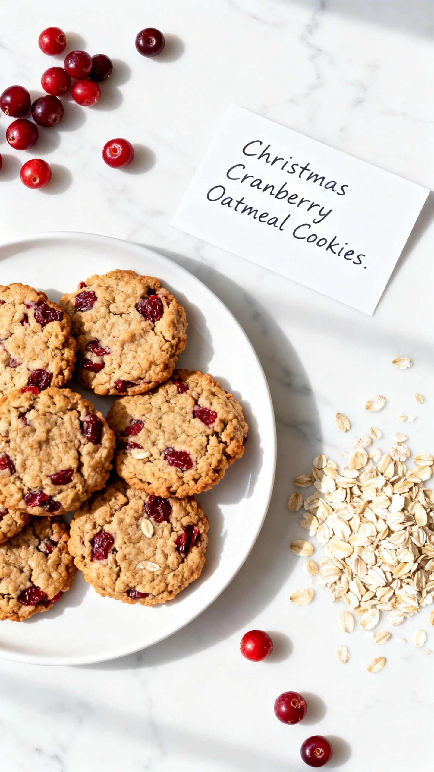 Christmas Cranberry Oatmeal Cookies step by step