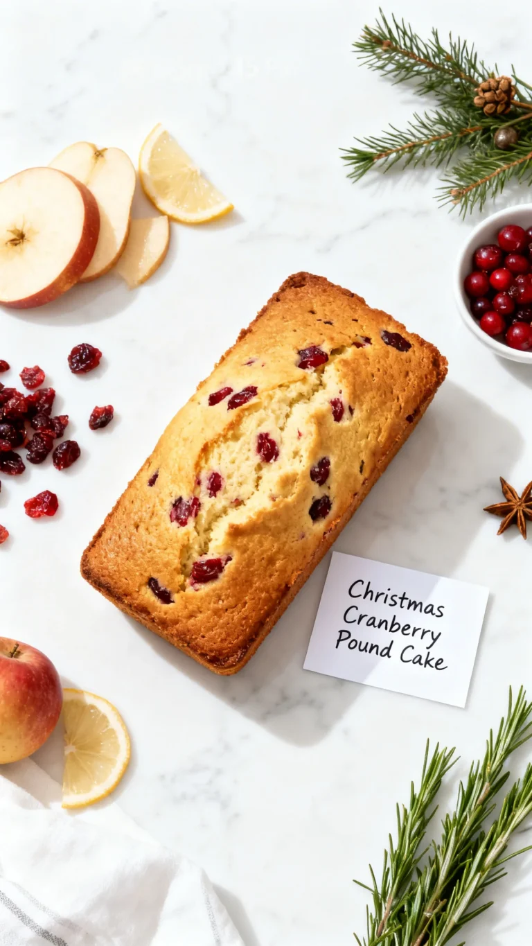 Christmas Cranberry Pound Cake Recipe
