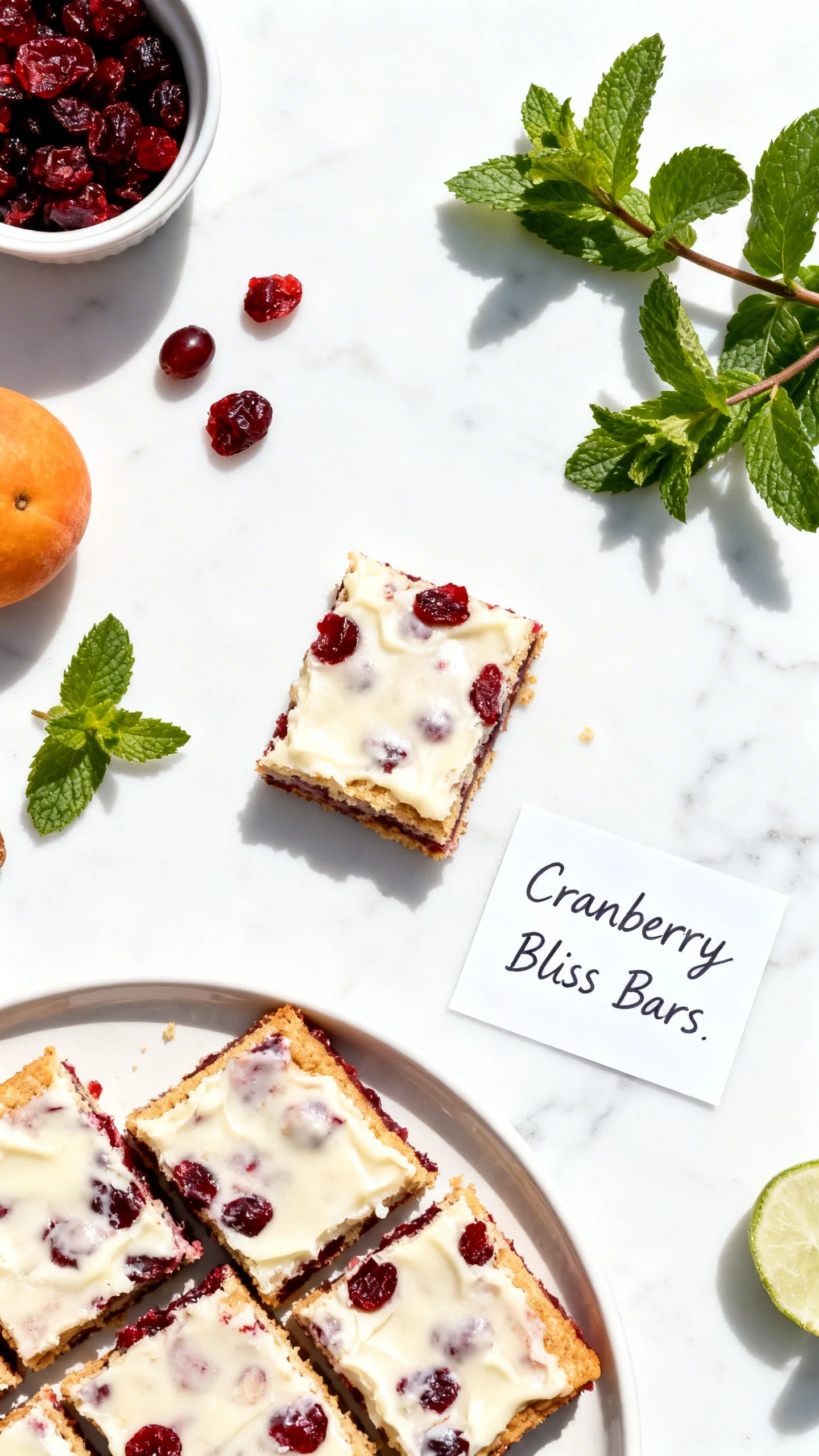 Cranberry Bliss Bars step by step