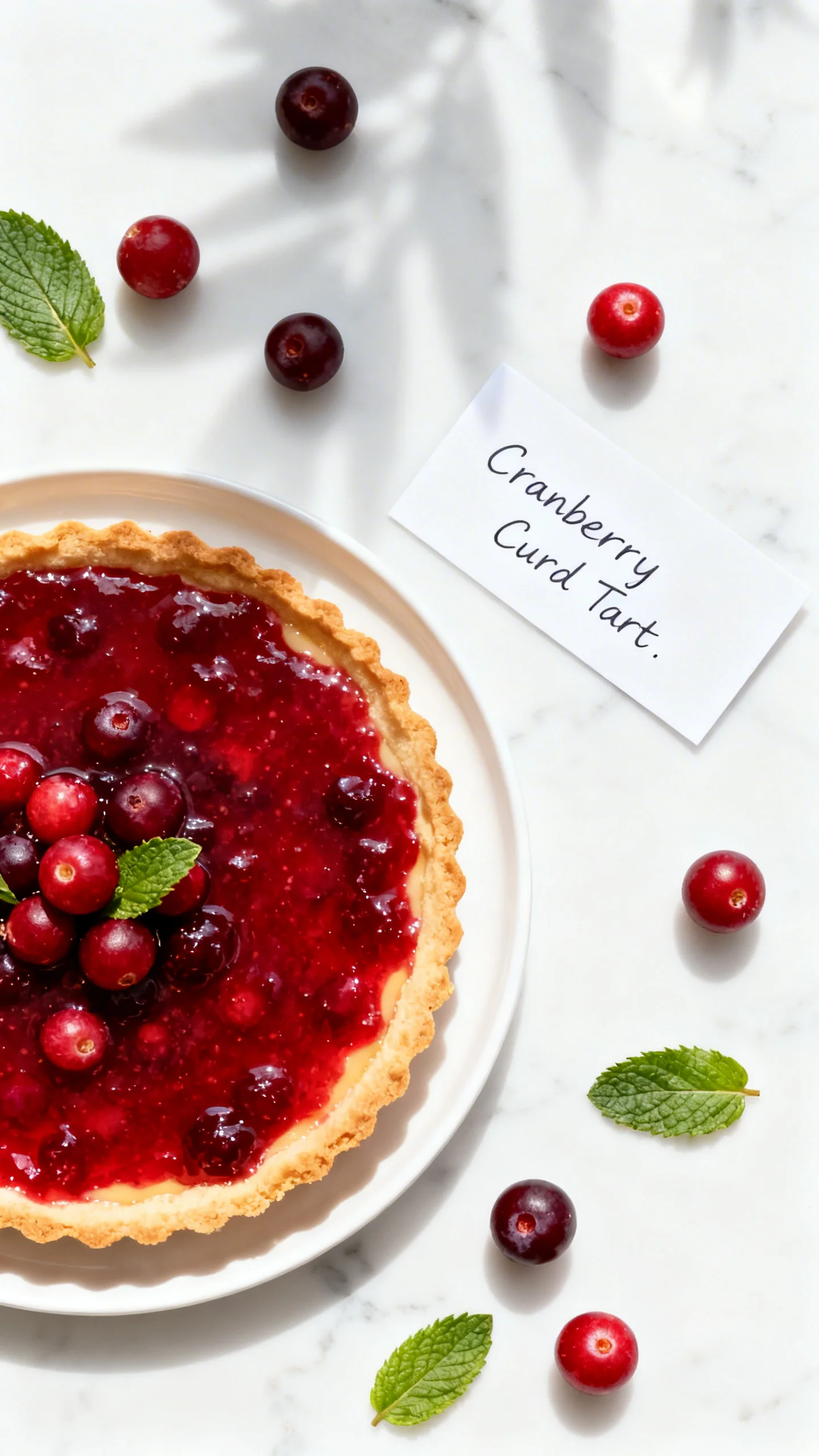 Cranberry Curd Tart step by step