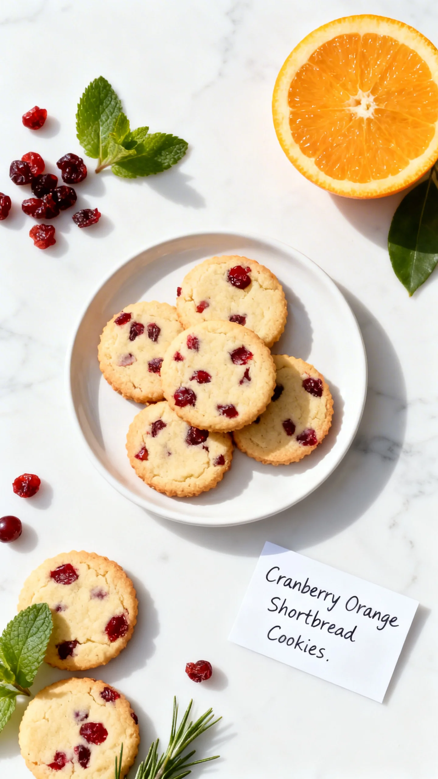 Cranberry Orange Shortbread Cookies step by step