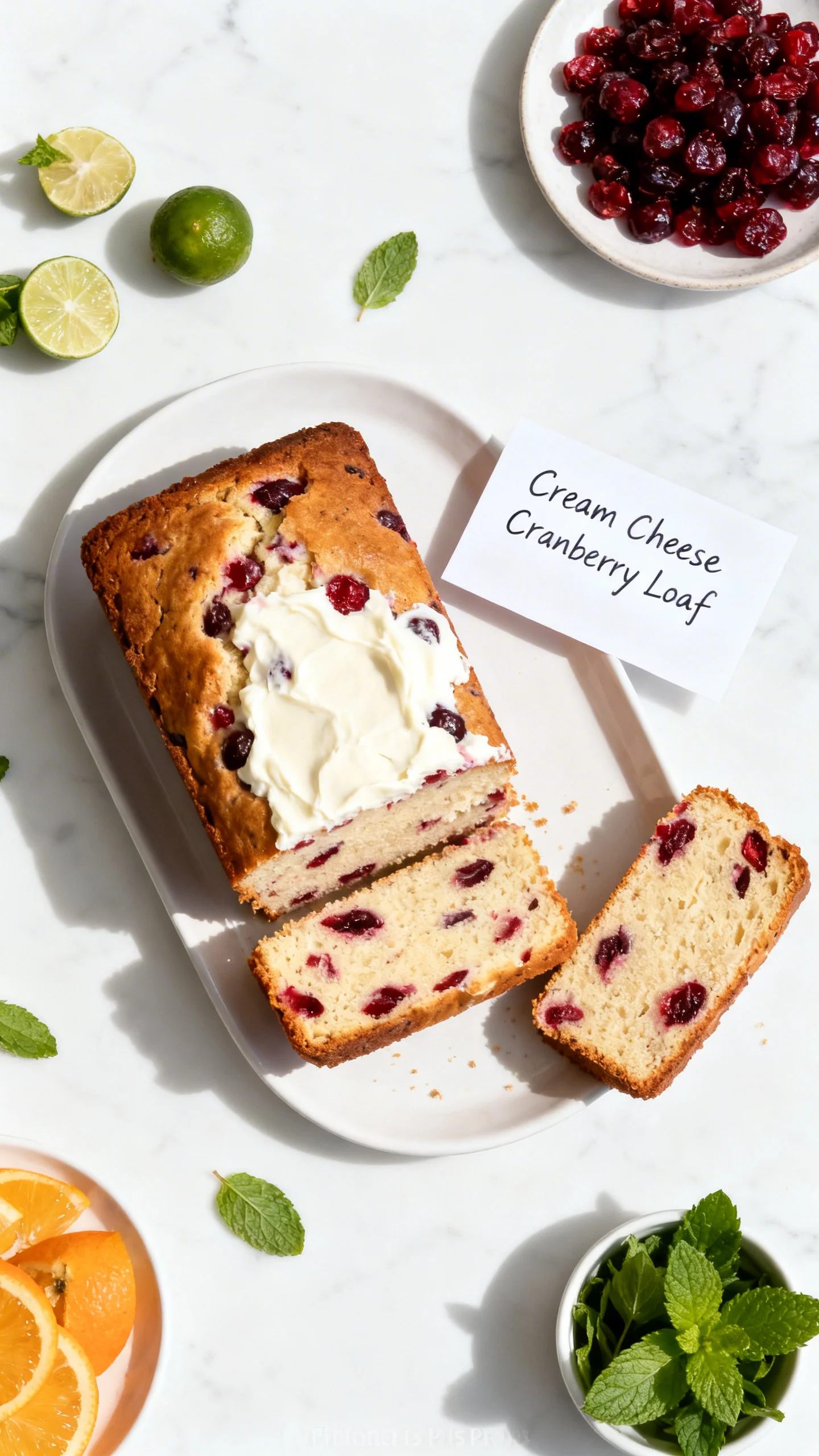 Cream Cheese Cranberry Loaf step by step