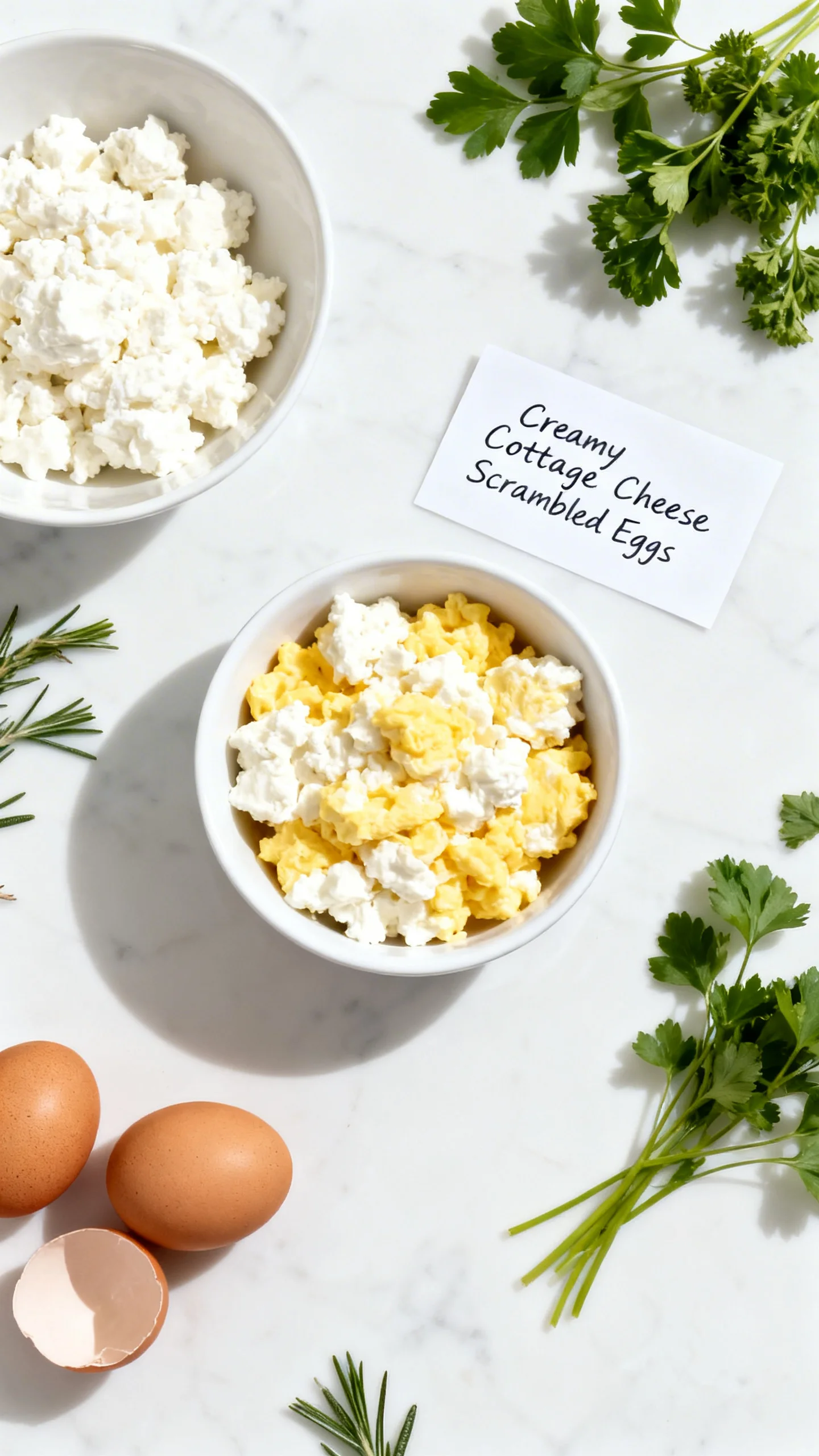 Creamy Cottage Cheese Scrambled Eggs step by step