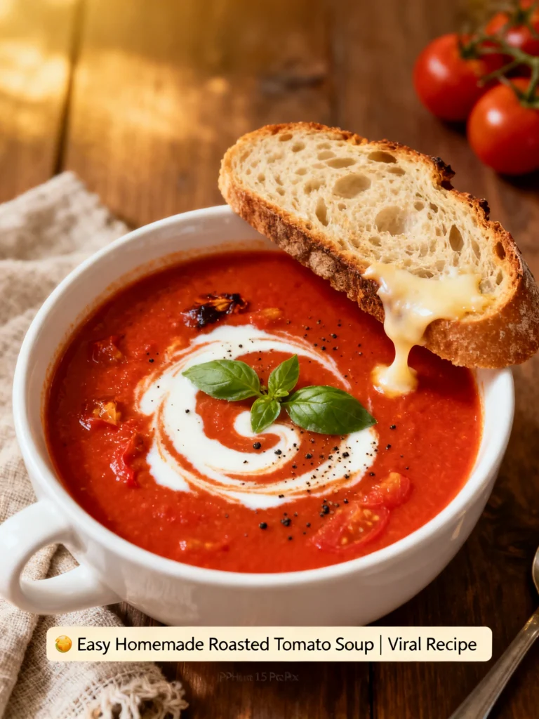 Easy Homemade Roasted Tomato Soup Recipe