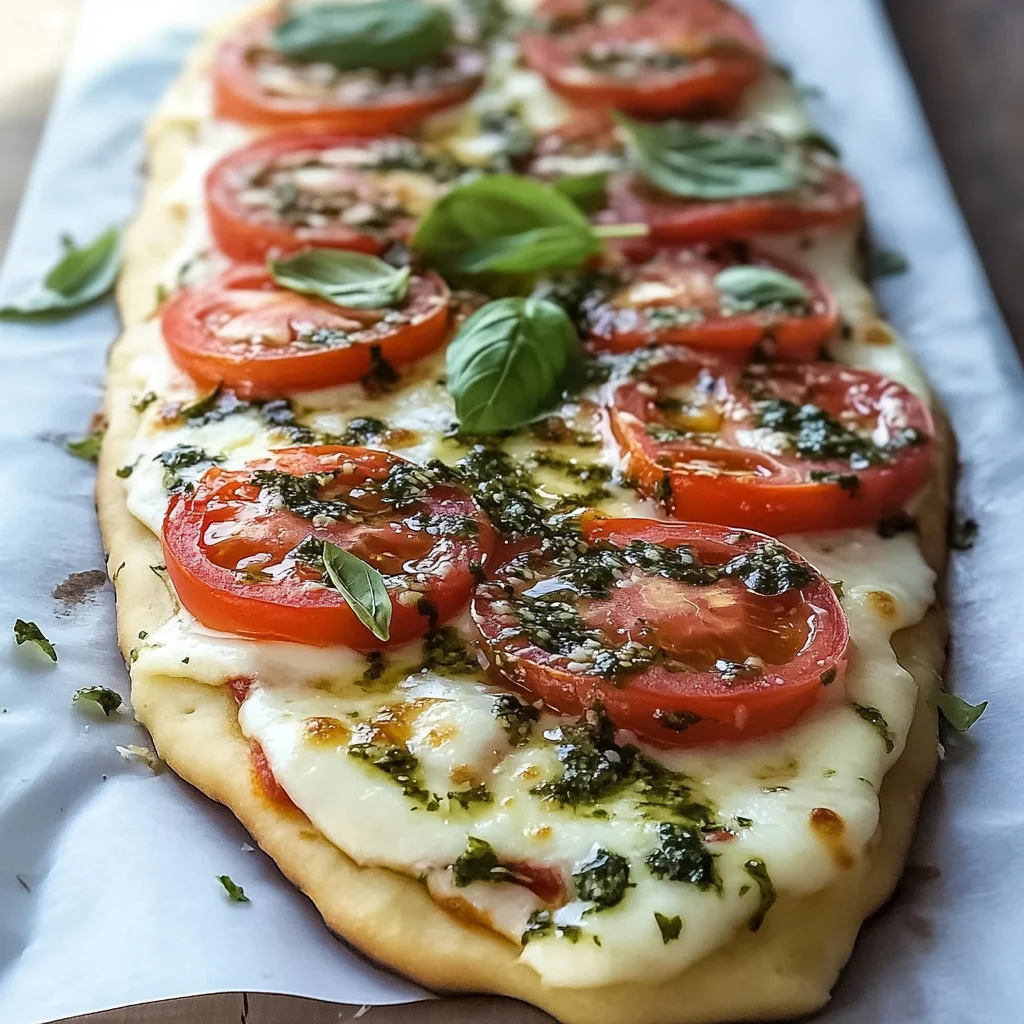 Fluffy Margherita Flatbread Pizza step by step