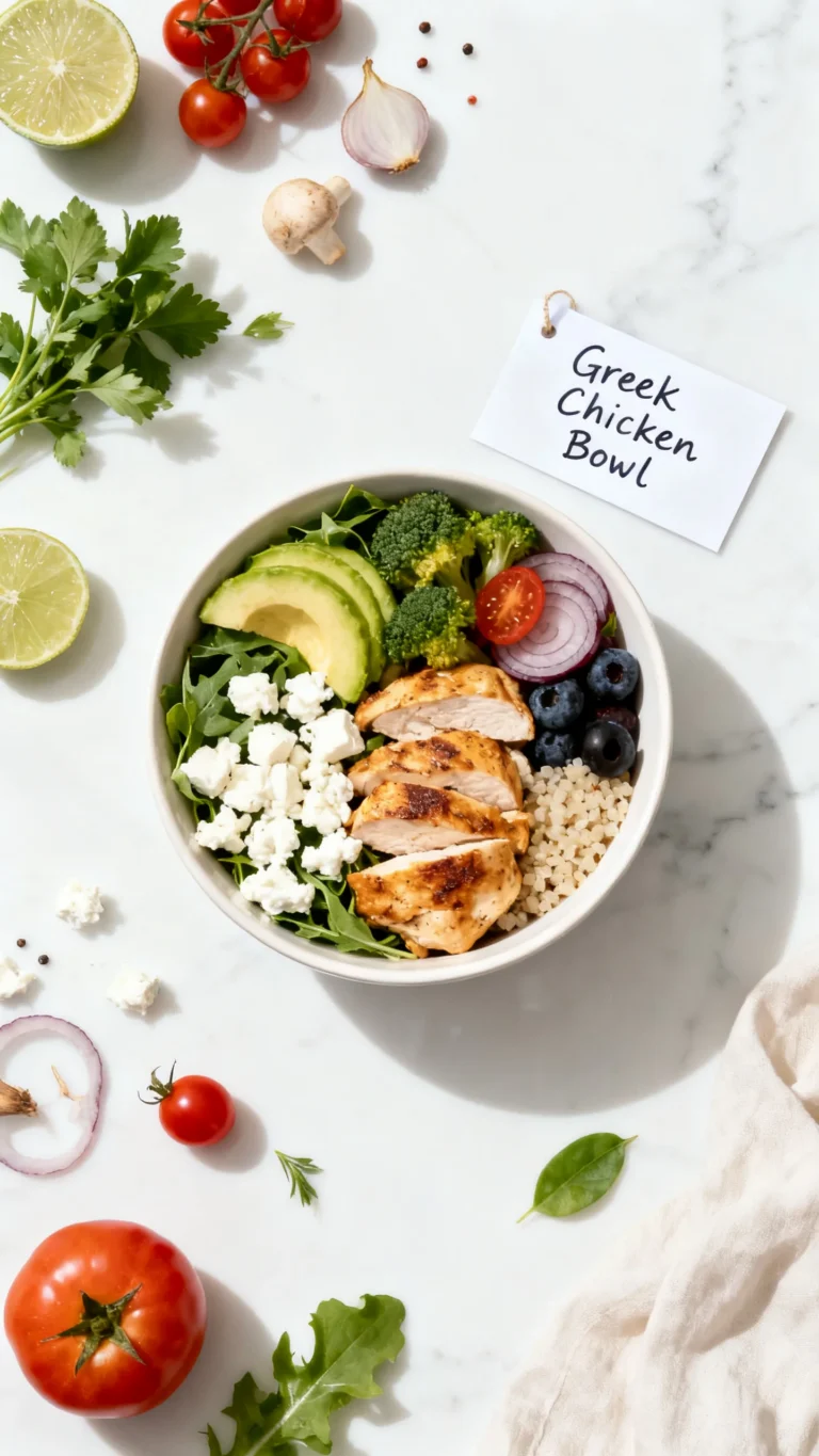 Healthy Greek Chicken Bowls Recipe