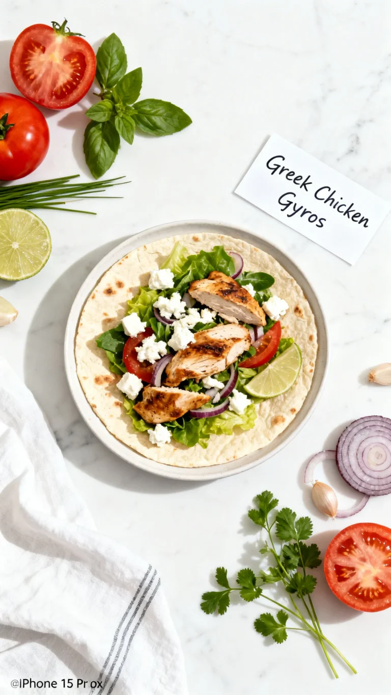 Greek Chicken Gyros with Lemon-Herb Marinade Recipe