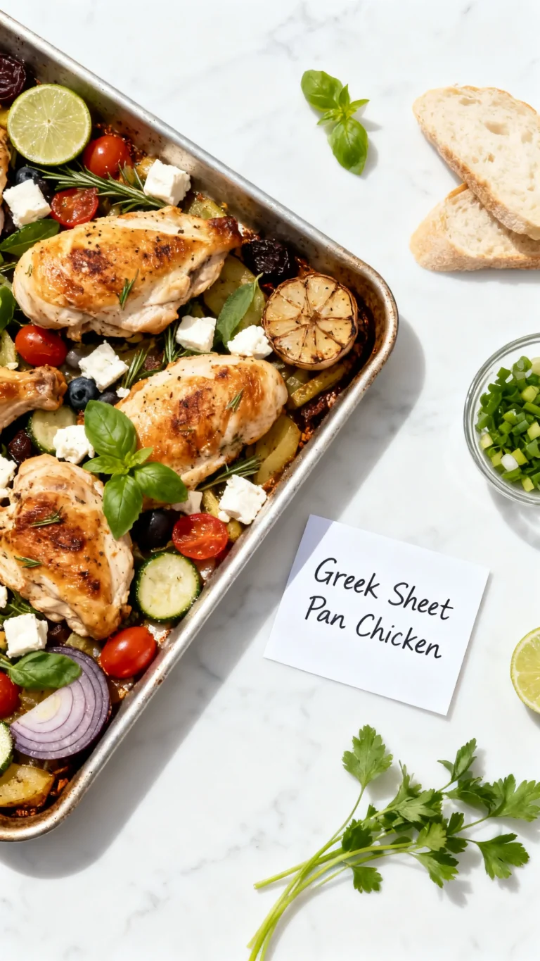 Greek Sheet Pan Chicken and Veggies Recipe