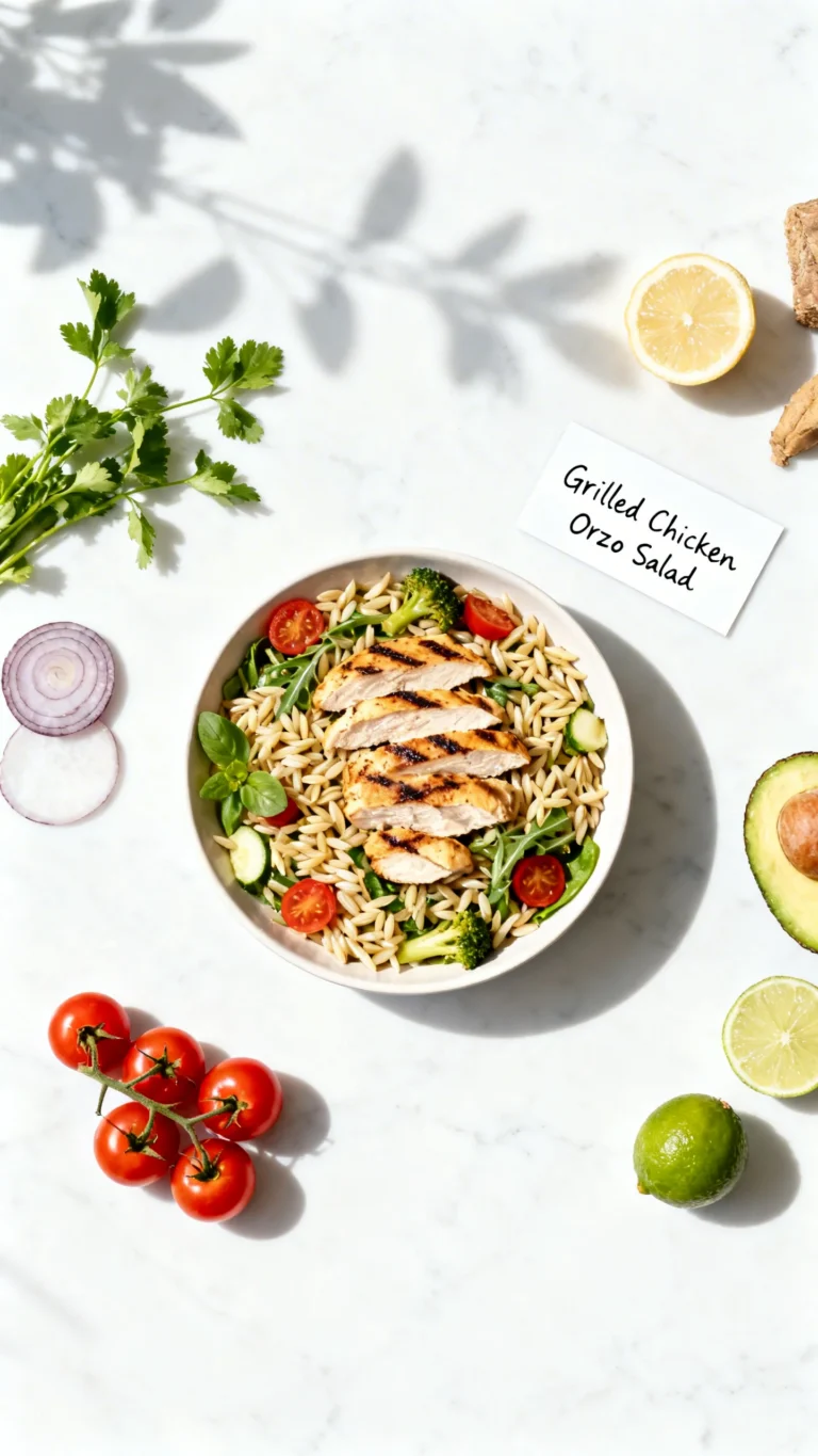 Grilled Chicken Orzo Salad Recipe