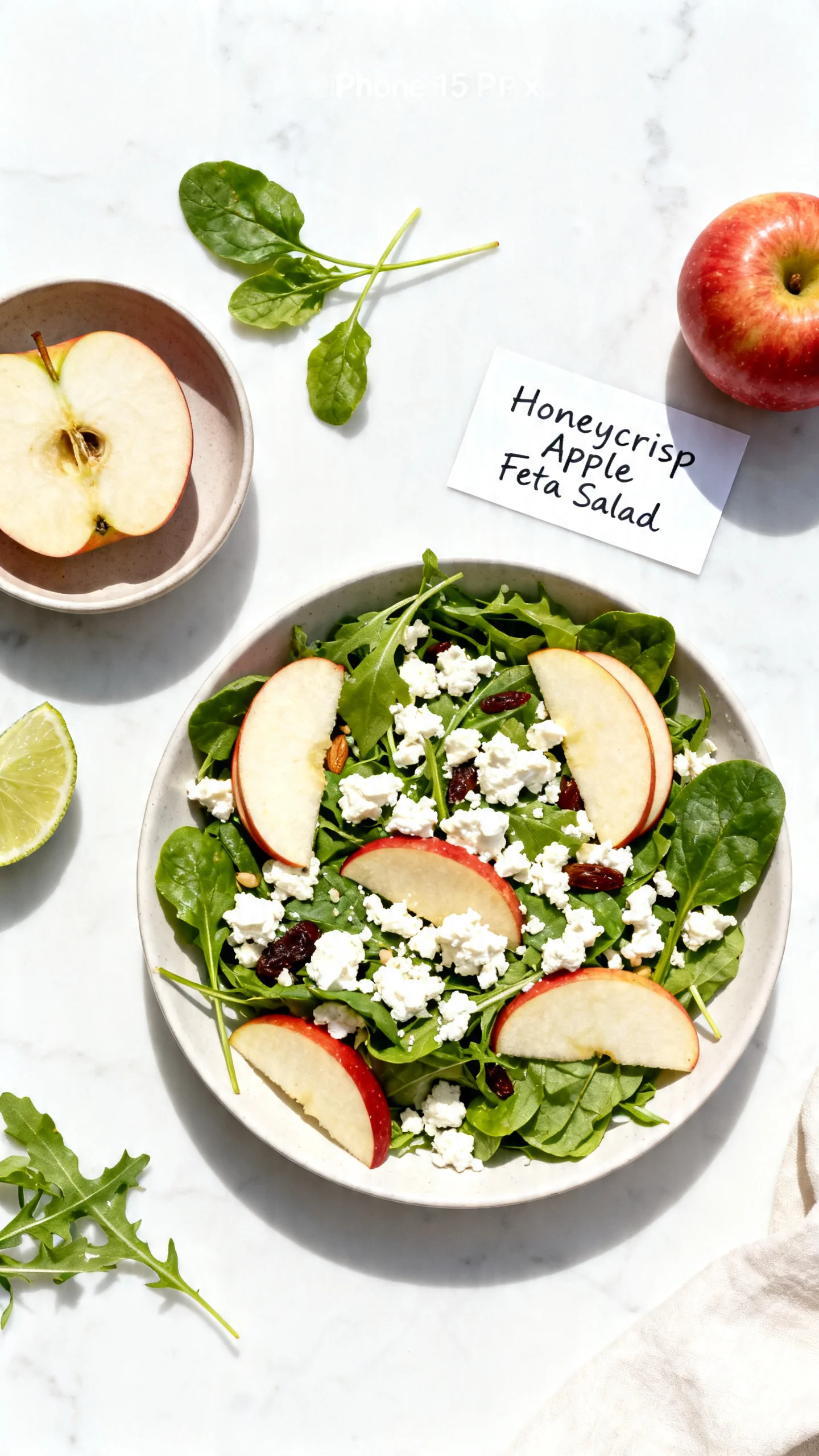 Honeycrisp Apple Feta Salad step by step
