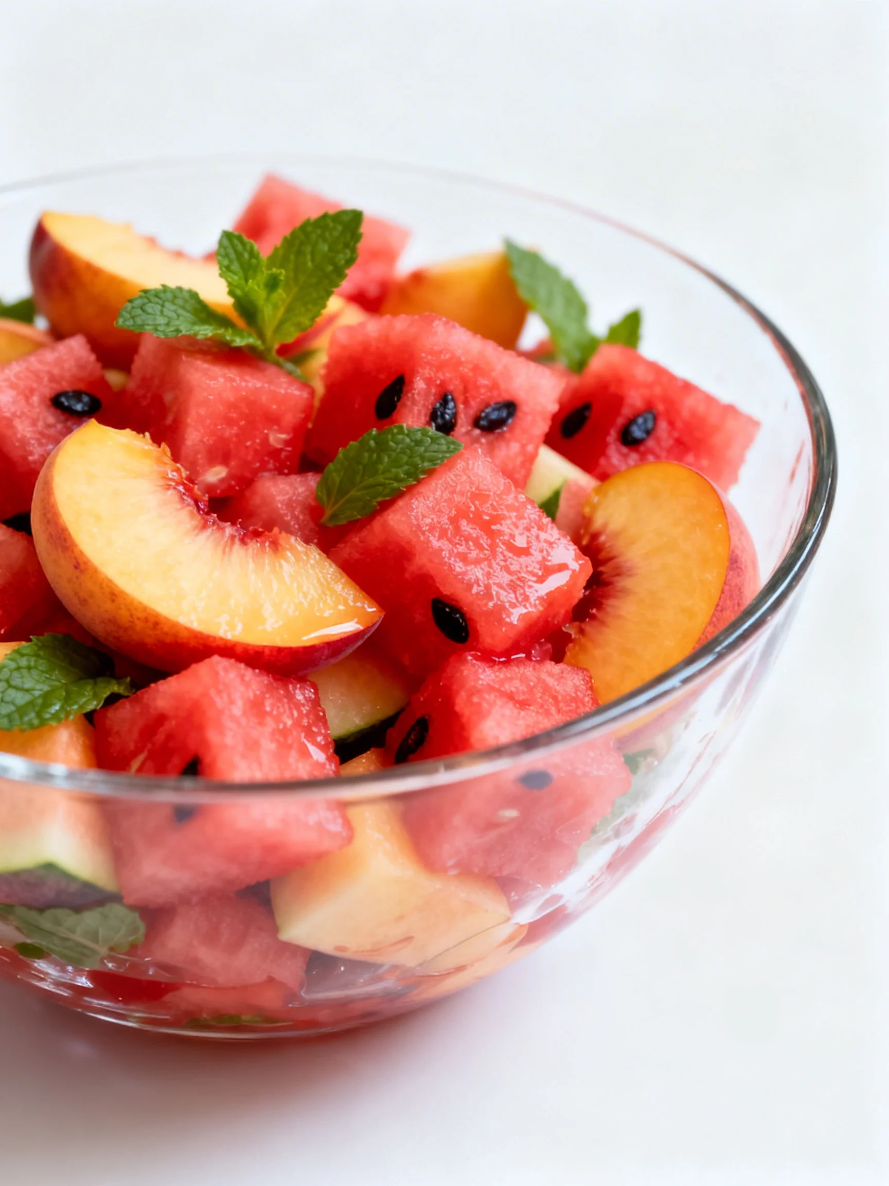 Peach Watermelon Salad step by step