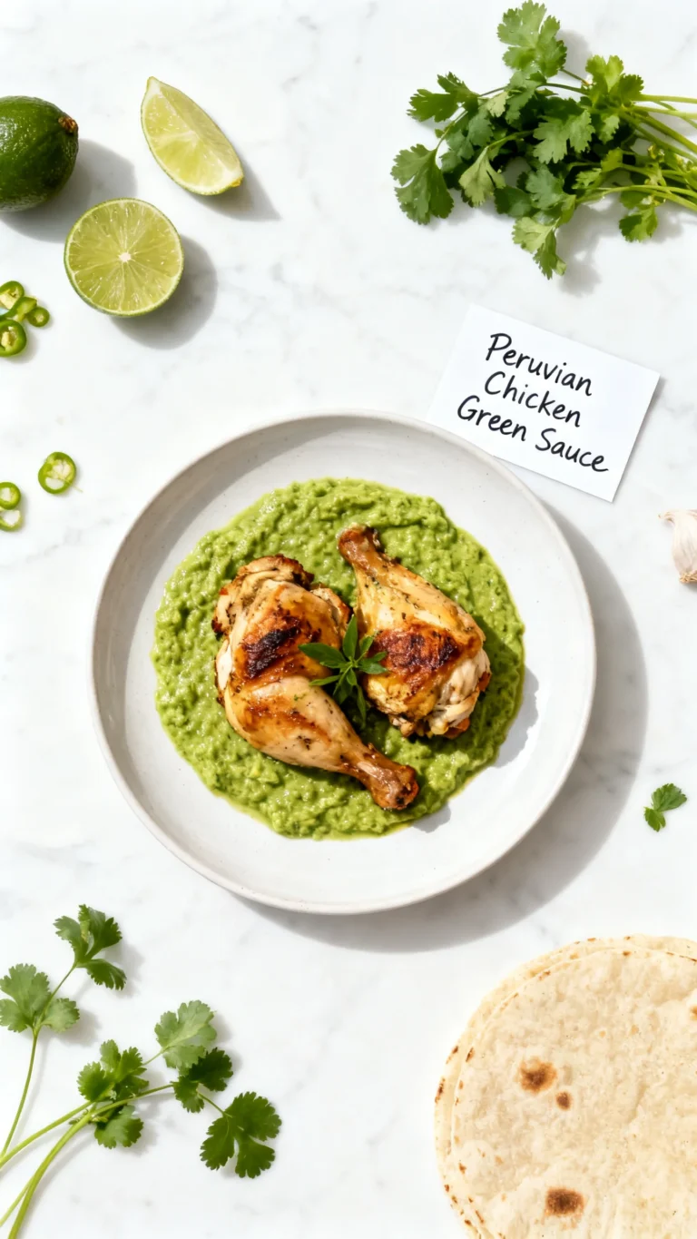 Best Peruvian Chicken with Creamy Green Sauce Recipe