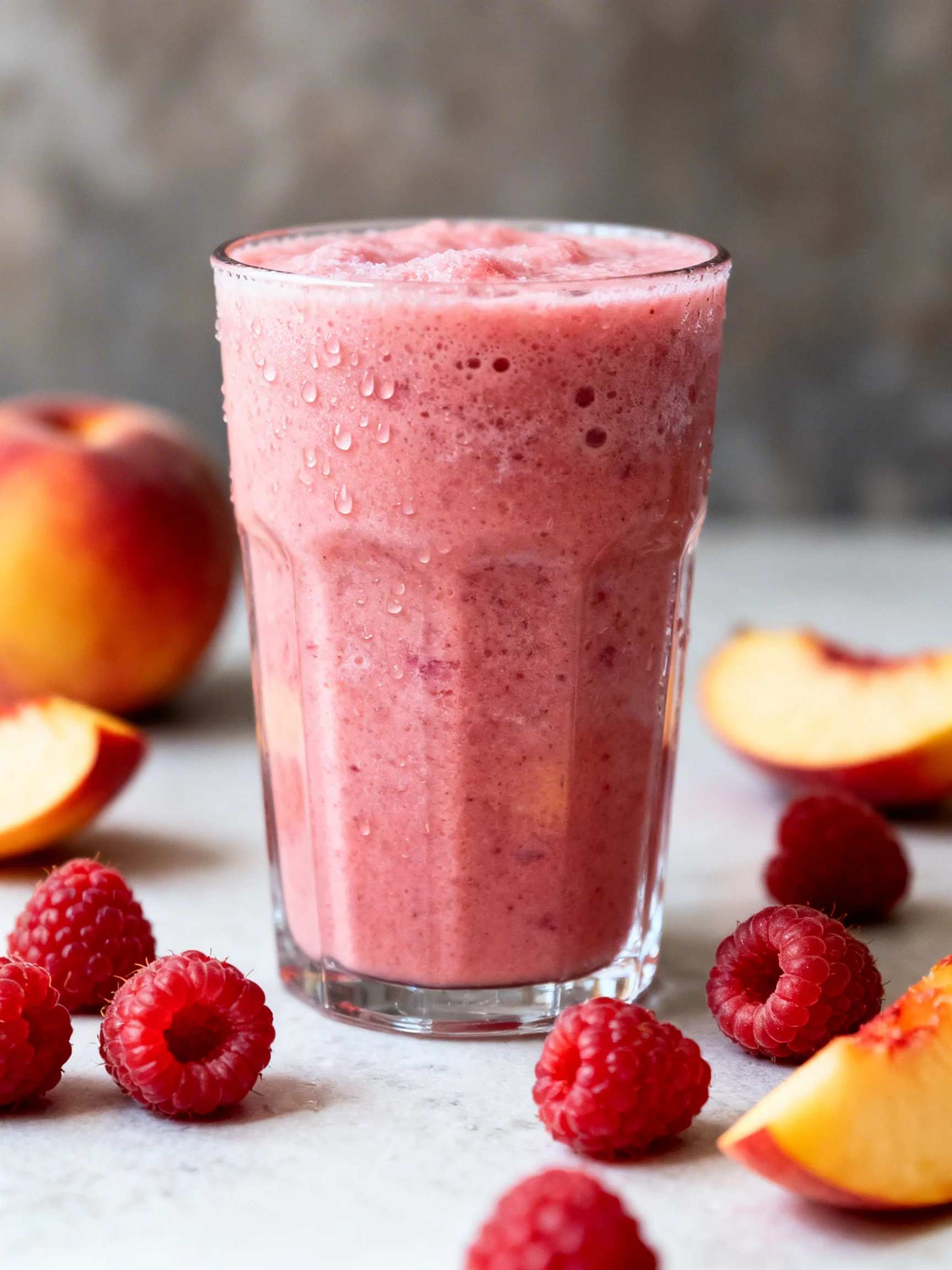 Raspberry Peach Smoothie step by step