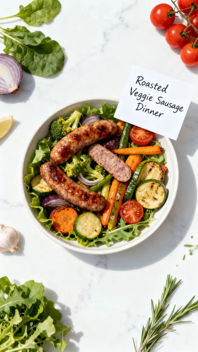Roasted Veggie and Chicken Sausage Sheet Pan Dinner Easy