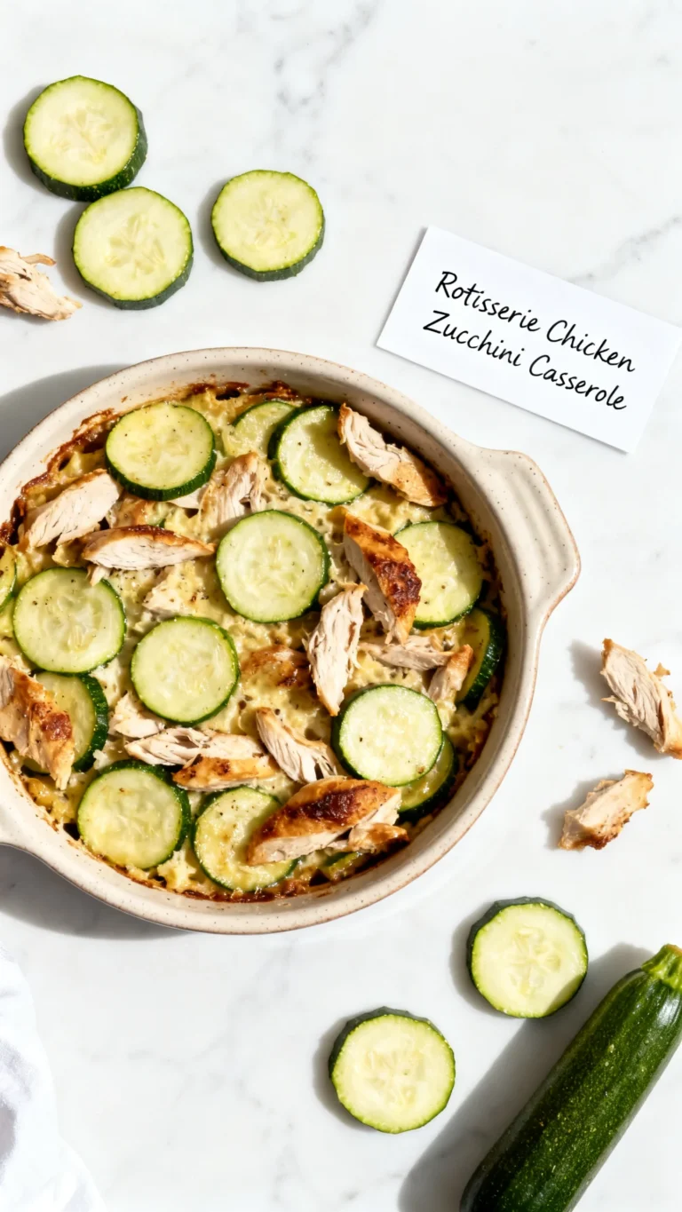 Quick Rotisserie Chicken Zucchini Casserole Recipe