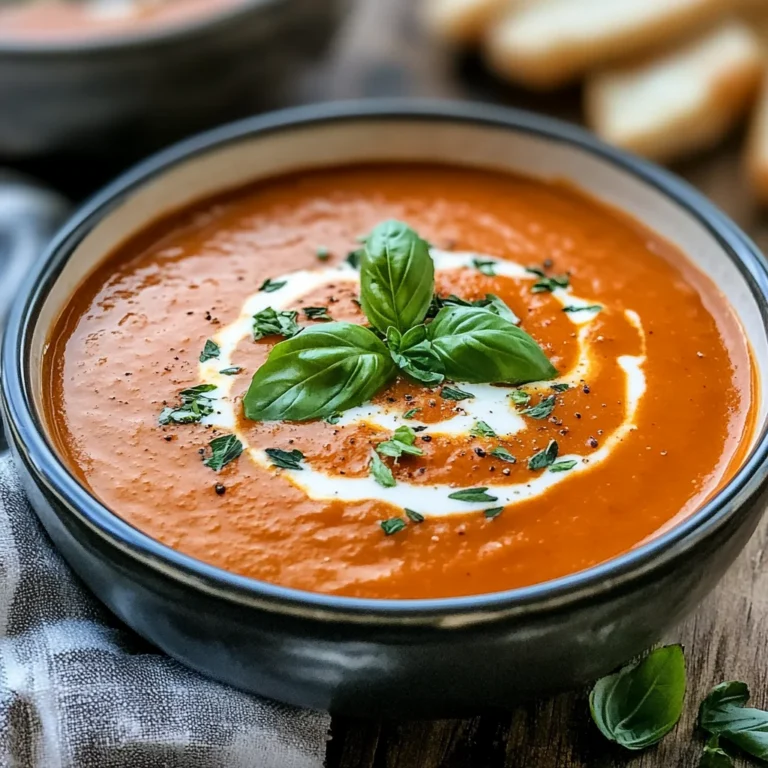 Creamy Tomato Bisque Soup Recipe