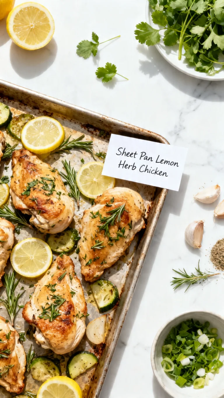 Sheet Pan Lemon Herb Chicken And Vegetables Recipe