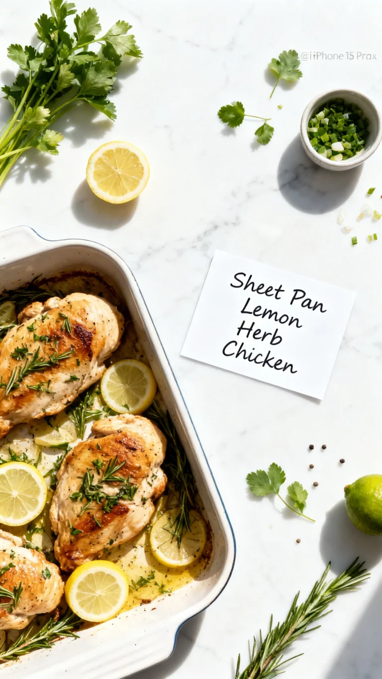 Sheet Pan Lemon Herb Chicken and Vegetables Recipe