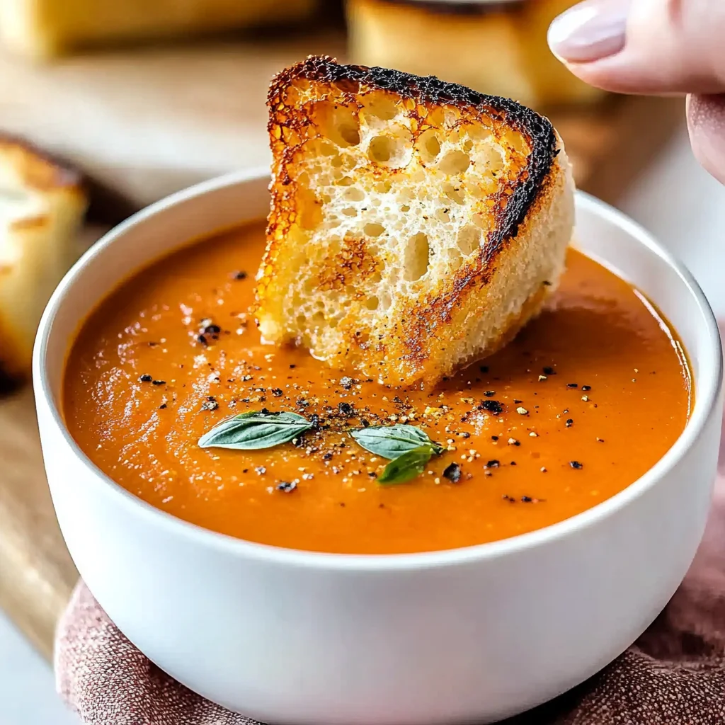 Warming Roasted Tomato Basil Soup step by step