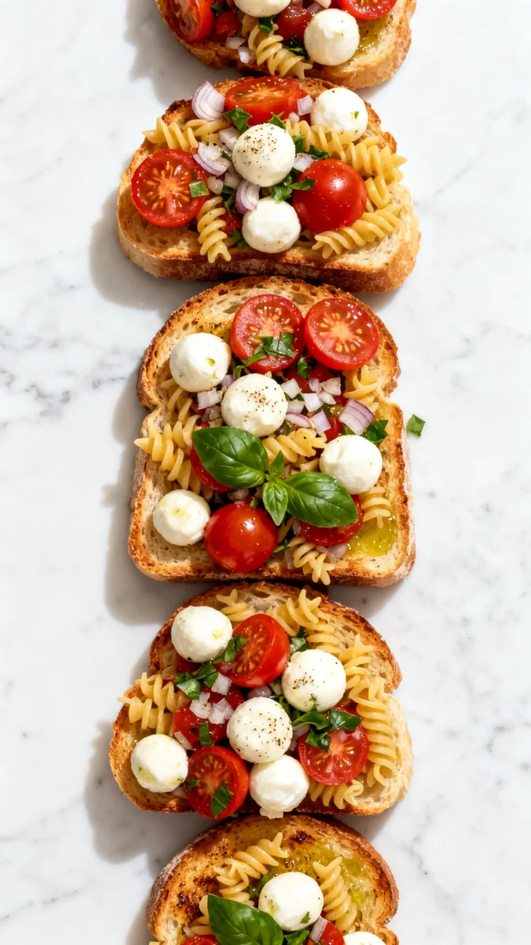 Bruschetta Pasta Salad With Mini Mozzarella Balls