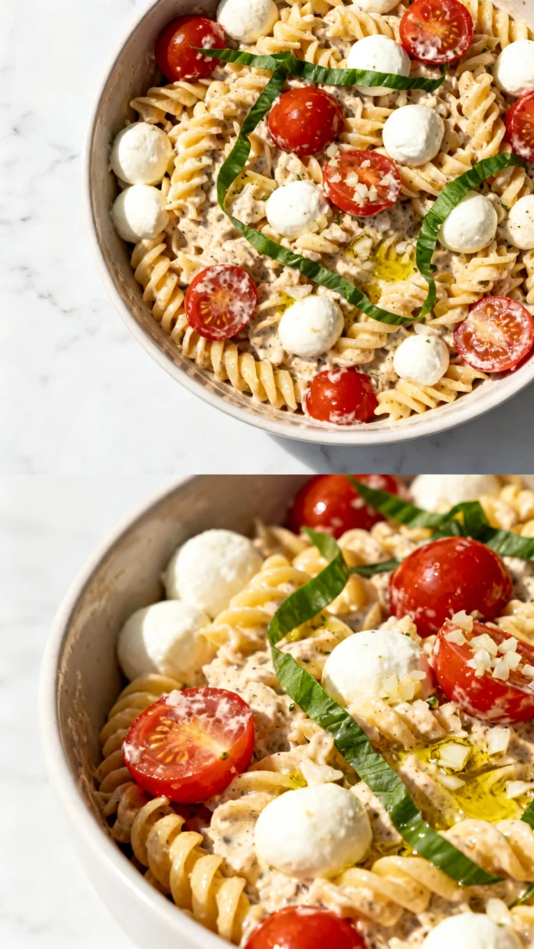 Creamy Caprese Pasta Salad Recipe