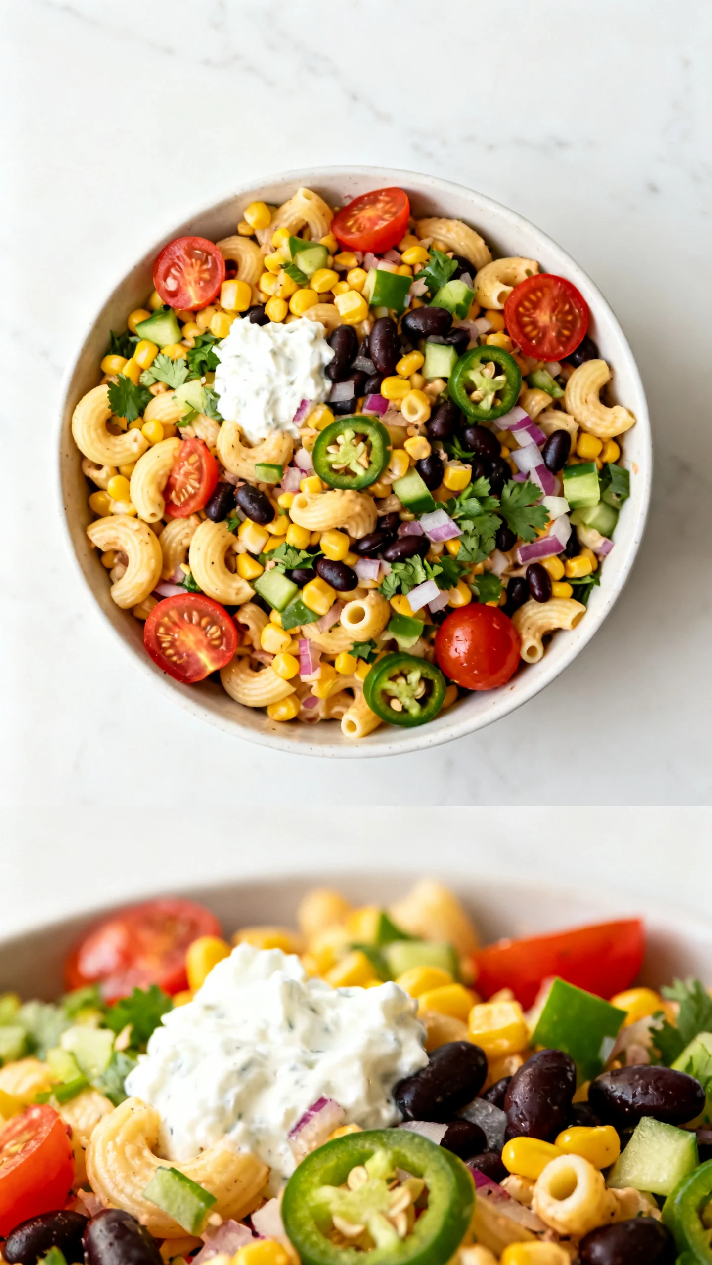 Mexican Macaroni Salad step by step