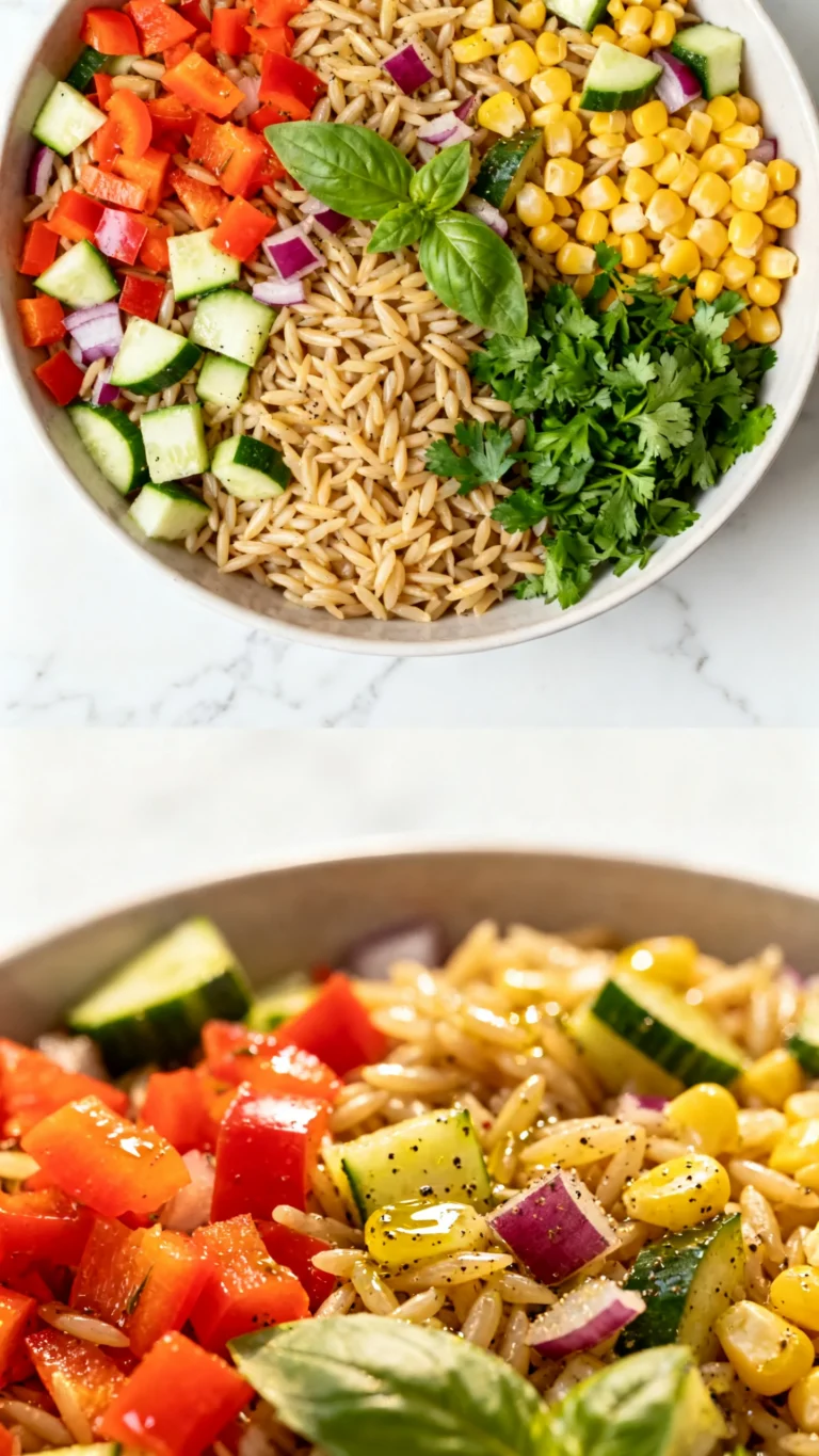 Rainbow Orzo Salad Recipe