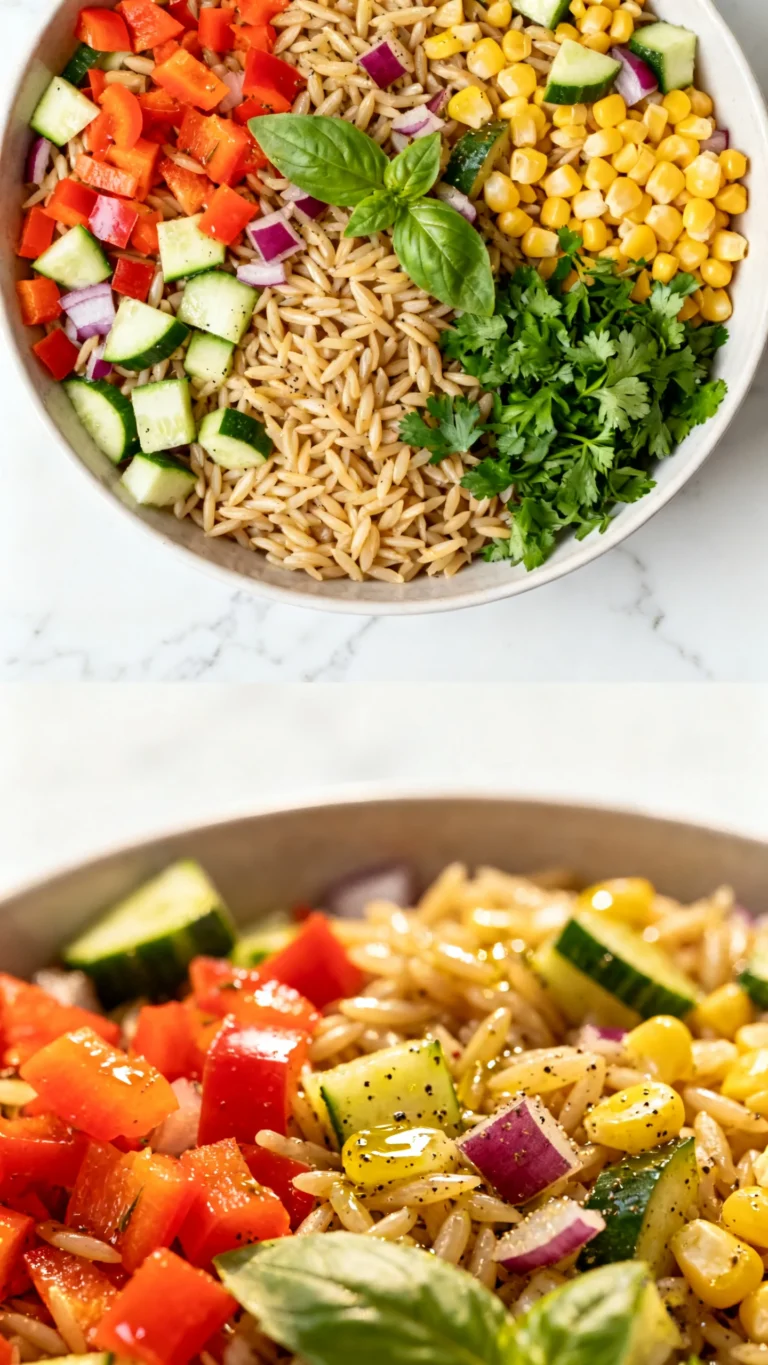 Rainbow Orzo Salad Recipe