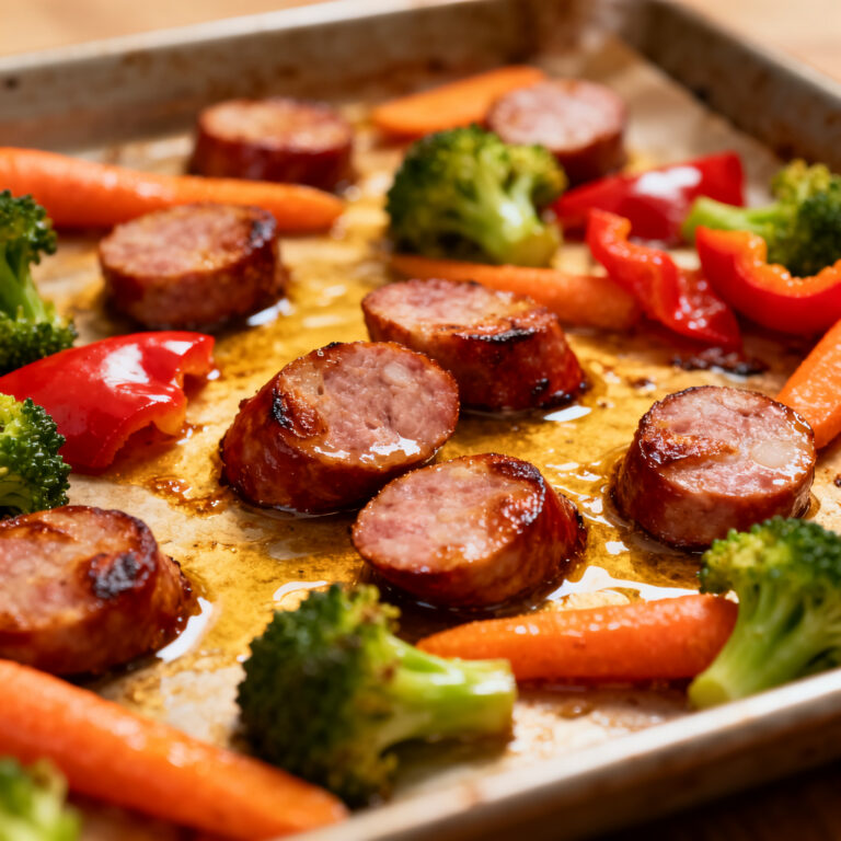 5-Ingredient Sheet Pan Sausage and Veggies