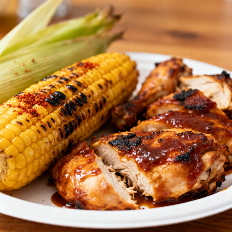 Chipotle BBQ Chicken with Grilled Corn
