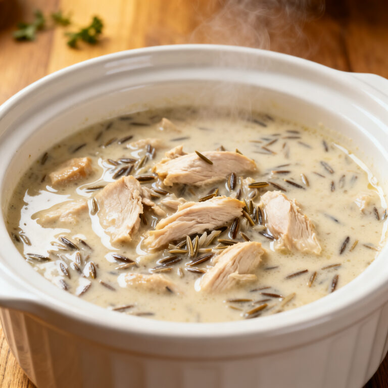 Crock Pot Creamy Chicken Wild Rice Soup